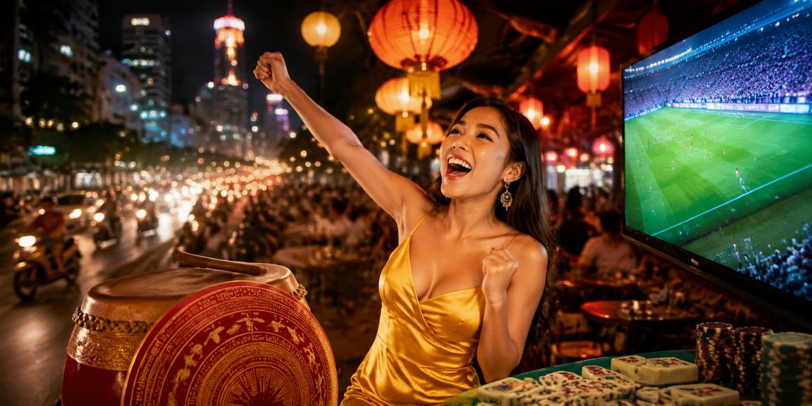 Người chơi thưởng thức trò chơi bài tại khu chợ đêm TP Hồ Chí Minh